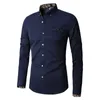 Heren DRAAD SHIRTS 2024 MANNEN KOREAN FASHOUD Slim Fit Business Lange Mouw Casual Solid Clothing Plus Size 5xl