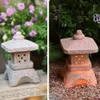 Decoration Zen Ornaments Solar Powered Tower Garden Statue Lanterns Chinese Solar Lamp Stone Courtyard Pagoda Lantern 240329