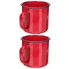 Mokken 2 pc's Travel Tea Mok Drinking Cup Email Creatieve koffie Vintage Style Water Cups Office