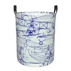 Laundry Bags Folding Basket Old Airplane Classic Flight Nostalgic Jets Dirty Cloth Storage Bucket Wardrobe Clothing Organizer Hamper