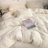Bedding Sets White Winter Warm Berber Fleece Star Embroidery Princess Set Double Duvet Cover Bed Sheet Pillowcases Home Textiles