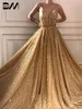 Party Dresses Sparkly paljetter Spaghetti Straps Prom Dress Modern Deep V-Neck A-Line Cocktail Gown Vestidos de Novia