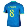 23 24 Brasils Jerseys de fútbol L.Paqueta Neymar Vini Jr.23 P.Coutinho Richarlison Camisa de fútbol T.Silva G.Jesus Bruno G. Pele Casemiro Hombres Mujeres Sets Jersey Tamaño: 16-xxl