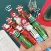 Pens 30Pcs/Lot Cute Cartoon Christmas Themes 10 Colors Ballpoint Pen Kawaii Santa Elk Snowmen Tree Multicolor Pens School Stationery