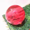 Decorative Figurines 80/100/120mm Crystal Orb Blue Melting Stone Quartz Sphere Red Smelting Ball Healing Home Decor