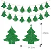 Decorative Flowers 10 Pcs Pull Flag Banner Bedroom Christmas For Hanging Living Room Paper Three-dimensional Tree