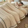 Blankets Winter Thick Bed Blanket Luxury Warm Fluffy Throws Super Comfortable Sofa Sheet Quilt Student Dormitory Comforter