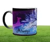 Eco-Friendly Magic Mugs After All This Time Always Mysterious Purple Green Life Tree Fly Deer Color Changing Cups Creative Gifts5715530