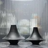 Vases VogueLight Luxury Chinese Creative Ufo Black Vase Decoration Living Room Entrance Dining Table Desktop Flower Arrangement