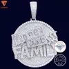 Пользовательские кулонные ювелирные украшения Sier Pass The Diamond Tester Iced Vvs Moissanite Hip Hop Penden