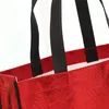 Förvaringspåsar återanvändbara kvinnor shoppingväska stor glitter laser kapacitet kvinnlig handväska resor miljövänlig icke-vävd tote