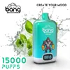 Подлинный взрыв цифровой Puff 15000 одноразовый вейп-ручка Puff 15k E Сигарета Bangbar 23ml Предварительно заполненный Pod 500mh Type-C 12 вкуса против Randm Tornado 15K 12K 9K