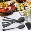 Spoons Serving Stainless Steel Buffet Catering Party Banquet Forks Set And Black