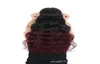 Blackburgundy Two Tone Ombre 1B99J Body Wave 3 Bunds Hårförlängningar 8a Brasilianska jungfruliga Human Hair Weaves Wefts 100gpcs 1224452170