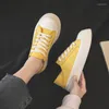 Buty zwykłe płótno muły kapcie Kobiety Sneakers Vulcanize 2024 Spring White for Platform Wygodne