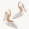 Aquazura Pump Decoration Crystal High Heels, Women's Shoes, High Heels, Designer Luxury Shoes, Decoration, Hollow Evening Suspender Sandal Factory