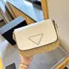 حقيبة مصمم حقيبة Messenger Bag Sun Straw Bag Women's Handbag Baguette Bag Leather Crossbody Bag Crossbody Premium Premium Prese 20cmx16cm