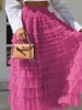 Jupes mode élégante robe haute taille a- line jupe gonfy tulle à la mode
