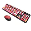 Toetsenbordmuis Combo's FVM2 Wireless Color Mixing Port rood toetsenbord en muisset Girls Lovely Pink High Value H240412