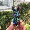 Figurines décoratives 6cm Aura Natural Quartz Cartoon Crystal sculpture Figurine Ornement Feng Shui Craft Home Decor Stone 1pcs