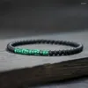 Bracelets de perles de Strand 1PC Onyx 4 mm pour hommes et femmes Bracelet de yoga de méditation