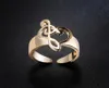 Donne Gioielli Shining Gioielli Gold Placted Music Note Bow Ring per apertura del matrimonio Anello regolabile1949733