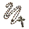 Collane a sospensione Collana Rosario in lega di gioielli a catena lunga Gesù girocollo per una preghiera cristiana unisex