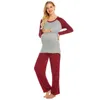 Home Clothing Ekouaer Women Pajamas Set Casual Cotton O-Neck Long Sleeve Maternity Nursing Sleepwear Soft Wear Spring Autumn
