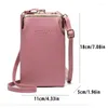 Opbergtassen 2024 Dames Telefoontas Solid Crossbody Mobiele Mobiele mode Dagelijks gebruik kaarthouder Mini Summer Schouder voor portemonnee