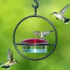 Autres fournitures d'oiseaux, mangeoires à colibris suspendus avec du métal en plastique, soutenir les petits colibris pour les mangeoires extérieures