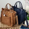 Large Corduroy Womens Shoulder Bag Canvas Ladies Tote Bag Fashion Handbag Messenger Bags Student Crossbody Shopper Bag Casual 240407