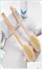 Badborstar svampar skrubber badrum kropp lång handtag naturliga borst exfolierande masr med träkorstborstning SH DHVR83601314