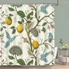 Rideaux de douche vintage floral coloré rideau à oiseaux aquarelle peinture art art créatif home polyester décor de salle de bain