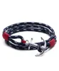 Tom Hope armband roestvrij staal anker rode draad drie lagen touw armband voor kerstcadeau th21140504