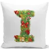 Kussen 2024 Gelukkige jaar Creatieve brief Cover Merry Christmas Throw Case Super Soft Pillowcase