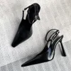 Nuove scarpe da pompaggio da donna con tacchi alti sandali in pelle in pelle fibbia slingback scarpe scarpe quadrate a punta di punta scarpe scarpe scarpe scarpe scarpe da design donna designer barca