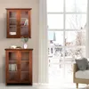 Cuisine Storage Teamson Home Avery Armoire murale amovible avec 2 portes - Veneer Oil Oak Oak Finish Island Island