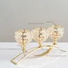 Candle Holders Votive Gold Tealights With Base Crystal Cup For Festival Ornament Floating Organizer