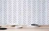 Modern hassas balıksırtı duvar kağıdı siyah beyaz İskandinav tasarım çıkarılabilir dokunulmaz duvar kağıdı PW200606011 2107223840782