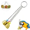 Outros pássaros suprimentos de pássaros 1pc Parrot Toy pendurado 3 sinos Chain gaiola picada tocando sons brinquedos resistentes ao produto