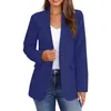 Frauenanzüge schlanke Fit Blazer für Frauen Trendy Jacke Blazer Solid Color V-Ausschnitt Langarm Business Casual Anzug Mantel Basic