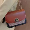 Designer de bolsa de marca vende bolsas femininas com desconto de 65% nova cadeia clássica de bolsa de ombro pequena pequena