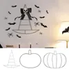 Flores decorativas Halloween Autumn Pumpkin Wreatch Wire Moldge Farmhouse Door Decor Diy pendurada Formulário de Ação de Graças Artesanato