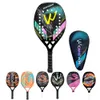 Professional 18K 12K 3K Carbon and Glass Fiber Beach Tennis Racket Soft Face Racquet with Protective Cover Ball 240401