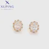 Pendientes de sementales Xuping Jewelry Fashion Exquisito Circle Shape Color de oro para mujeres Regalos de fiesta de Navidad X000708119