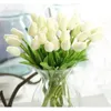 Decorative Flowers 29pcs/lot PU Real Touch Mini Tulips Artificial Wedding Home Decoration Flower 8 Color (no Vase)