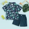 Set di abbigliamento vestiti per ragazzi per bambini estate baby cocco cocco camicia manica corta abbottonatura