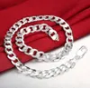 Hela 4mm6mm8mm10mm bredd 925 Silver Figaro Chain Necklace For Man Women Fashion Cuban Jewelry Hip Hop Curb Necklace New 7792855
