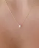 Fashion Gold Diamonds Necklaces Delicate Solitaire Pendant Dainty Pendants Necklace Bridal Jewelry Floating Diamond Jewellery8612670