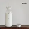 Kubki 350 ml 450 ml silikonowe okładka szklana szklana kubek ze słomkową pokrywką wielokrotnego użytku odporną na ciepło kawa do butelki z butelką na butelkę